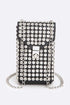 Crystal Studs Cellphone Convertible Bag Black O/S by Artini Accessories | Fleurcouture