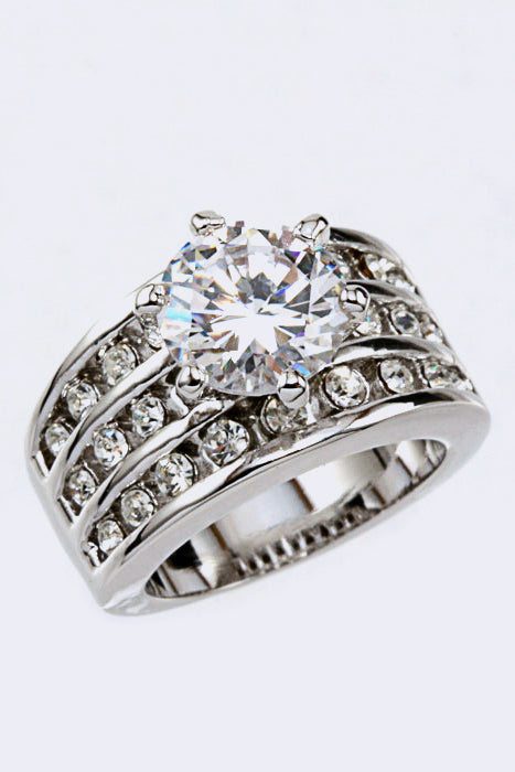 Cubic Zirconia Ring by LA Jewelry Plaza | Fleurcouture