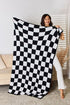 Cuddley Checkered Decorative Throw Blanket Black One Size by Trendsi | Fleurcouture