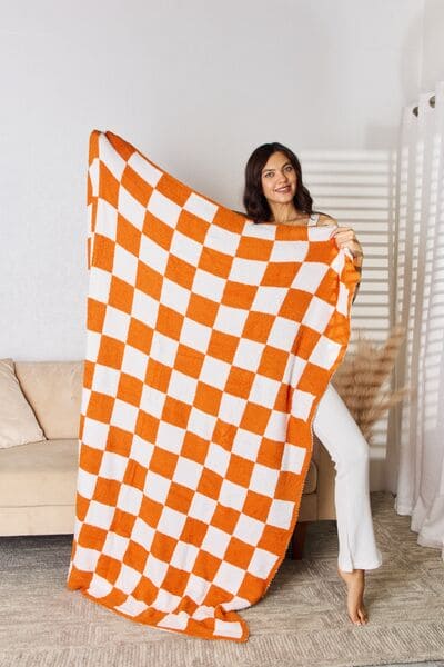 Cuddley Checkered Decorative Throw Blanket One Size by Trendsi | Fleurcouture