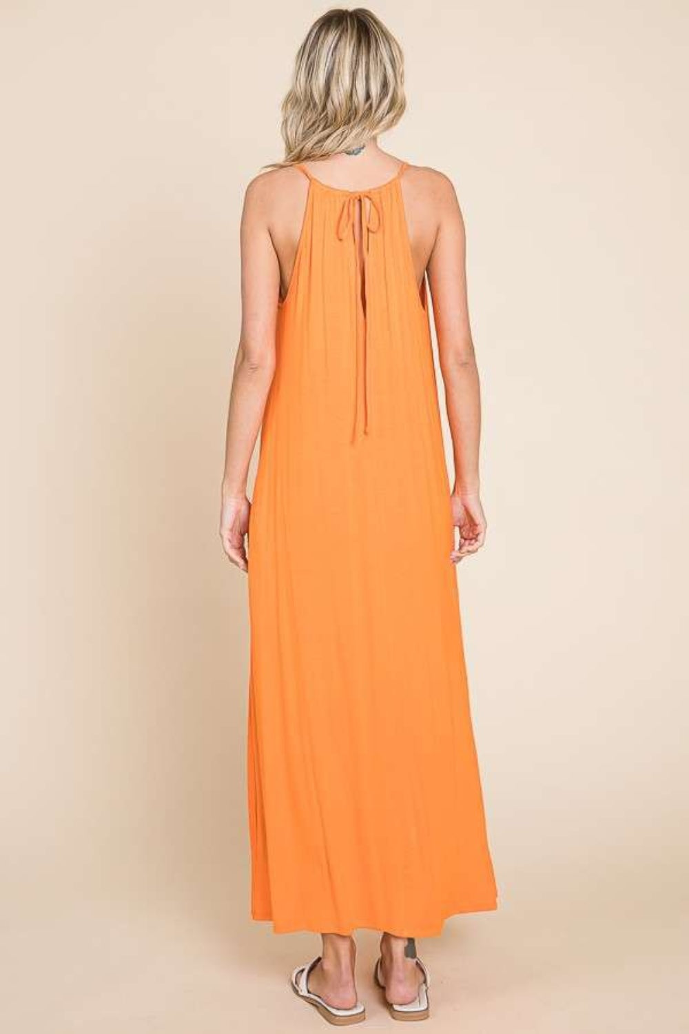 Culture Code Plus Size Tie Back Maxi Cami Dress New Sunkist Women&