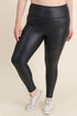 Curvy OG Foil High Waist Leggings Black 2XL by Mono B | Fleurcouture