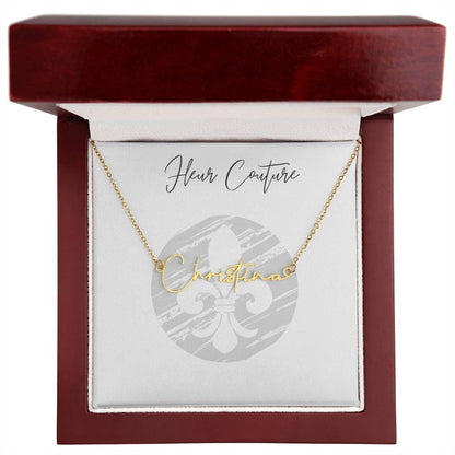 Custom name necklace Gold Finish Over Stainless Steel Luxury Box Jewelry by ShineOn Fulfillment | Fleurcouture