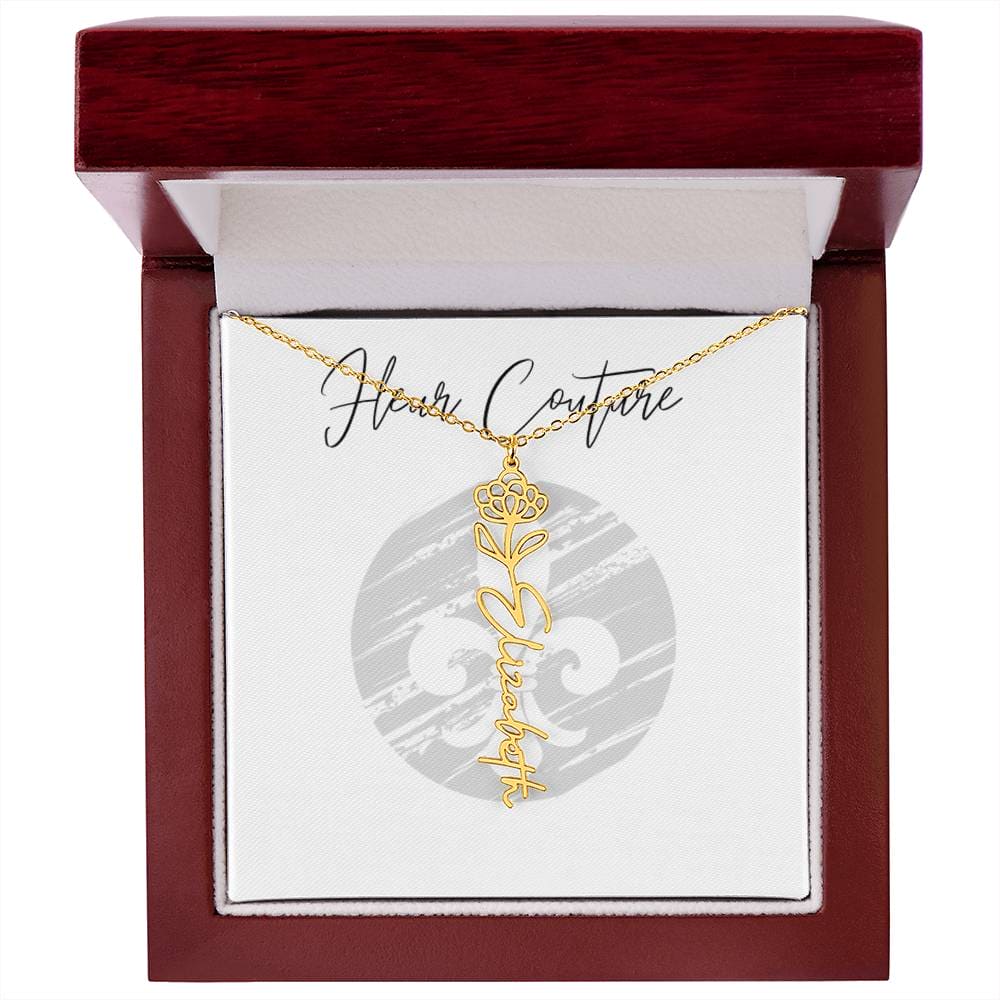 Custom rose name necklace 18k Yellow Gold Finish Luxury Box November Jewelry by ShineOn Fulfillment | Fleurcouture