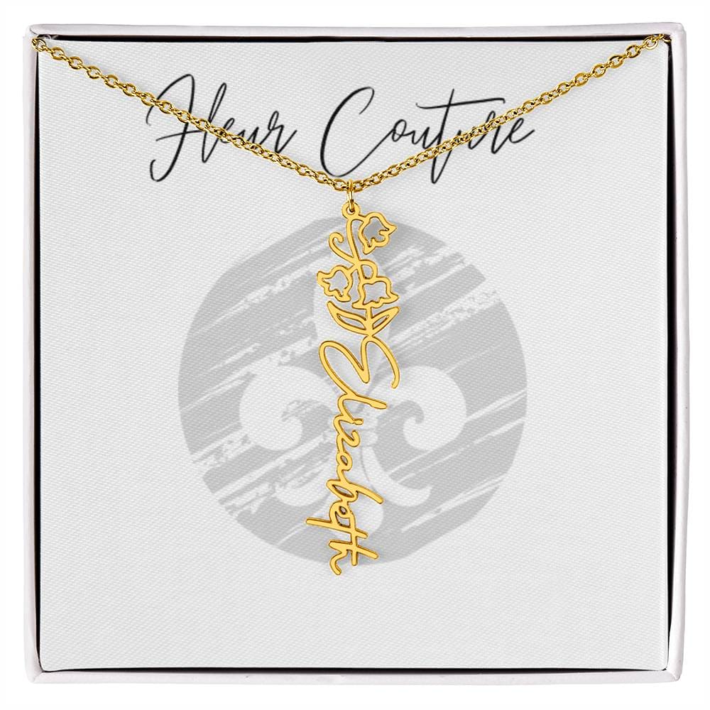 Custom rose name necklace 18k Yellow Gold Finish Standard Box May Jewelry by ShineOn Fulfillment | Fleurcouture