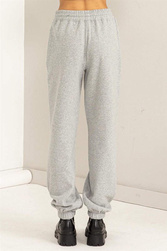 Cute Take High-Waisted Pintuck Sweatpants by HYFVE | Fleurcouture