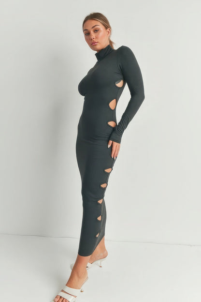 Cutout Detail Maxi Dress by Fleurcouture | Fleurcouture