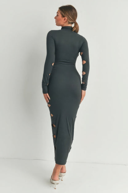 Cutout Detail Maxi Dress by Fleurcouture | Fleurcouture