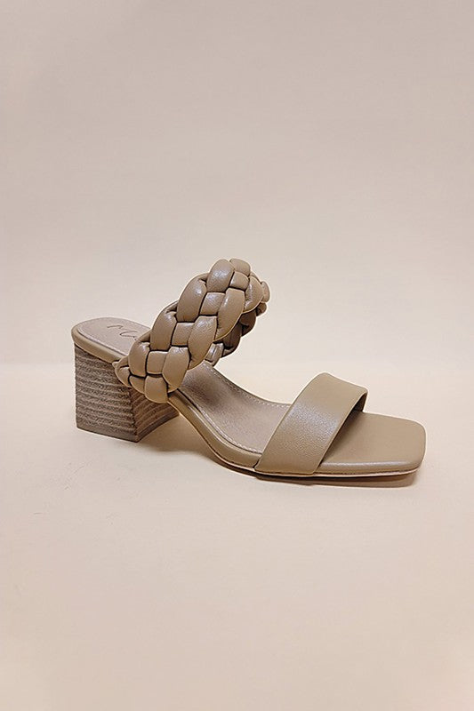 D-FIONA-HIGH HEEL MULES TAUPE 6 by Let&