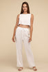 D-Linen Blended Top and Pants Set OFF WHITE S by HYFVE | Fleurcouture