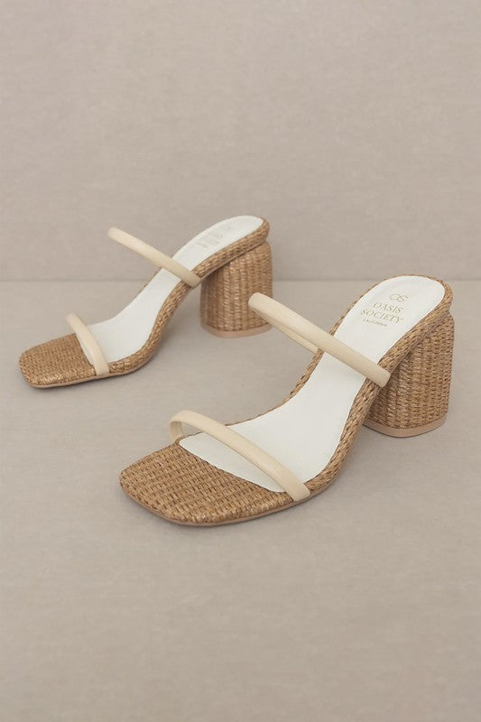 D-MARGARET-RAFFIA, HIGH HEEL, MULES by Let&