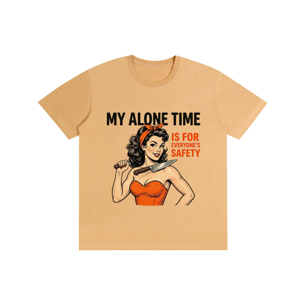 Myalonetime,foreveryonessafety,funny,sarcastic,retro,1950s,tee,tahirt