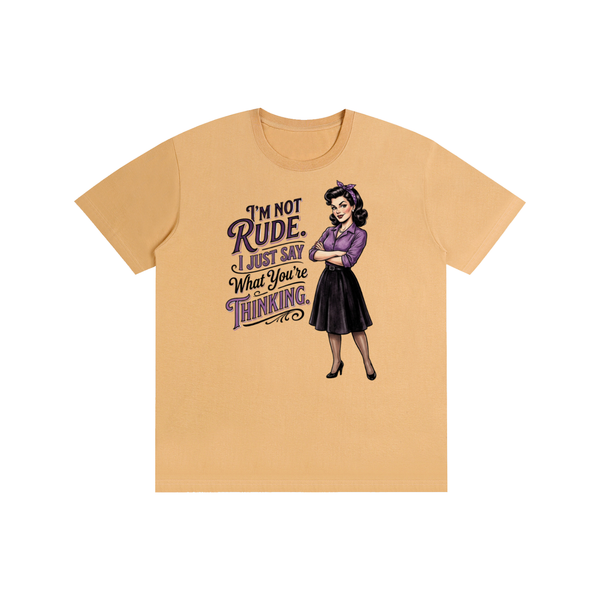 Imnotrude,imnotrudeijustsaywhatyourethinking,tee,tshirt,sarcastic,funny,retro,1950s