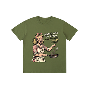 Dinnerwillbereadywhenthesmokealarmgoesoff,retro,1950s,funny,sarcastic,tee,tshirt