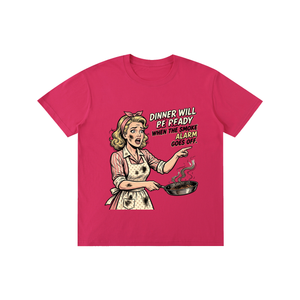 Dinnerwillbereadywhenthesmokealarmgoesoff,retro,1950s,funny,sarcastic,tee,tshirt
