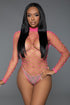 Dancing All Night Bodystocking Hot Pink OS by BE WICKED | Fleurcouture