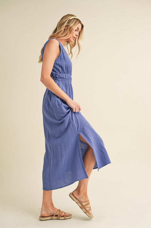 Darci Dress BLUE BILLOW S by Aemi + Co | Fleurcouture