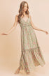 Davia Dress SAGE/PINK S by Aemi + Co | Fleurcouture