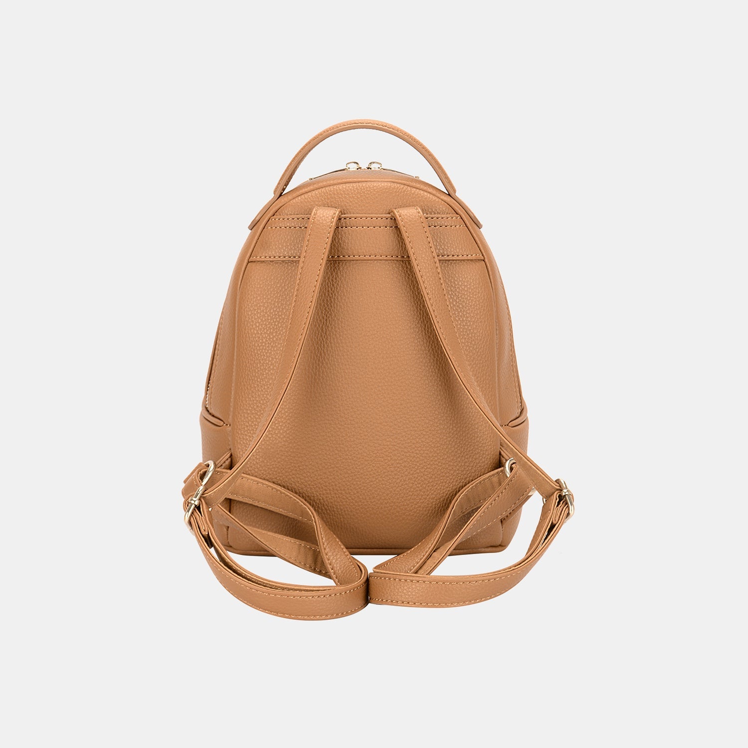 David Jones PU Leather Handle Backpack One Size Accessories by Trendsi | Fleurcouture