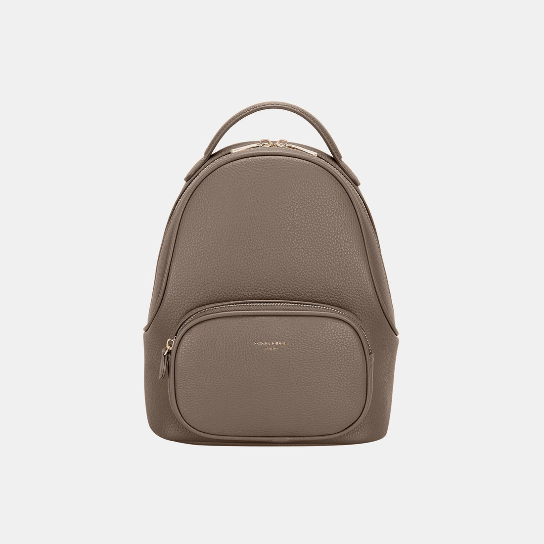 David Jones PU Leather Handle Backpack Taupe One Size Accessories by Trendsi | Fleurcouture