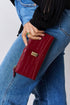 David Jones Texture PU Leather Wallet RED One Size by Trendsi | Fleurcouture