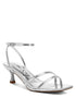 Deacon Faux Leather Strappy Sandals Silver US-5 / UK-3 / EU-36 by Rag Company | Fleurcouture