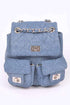 Denim Fashion Backpack Blue O/S by Artini Accessories | Fleurcouture