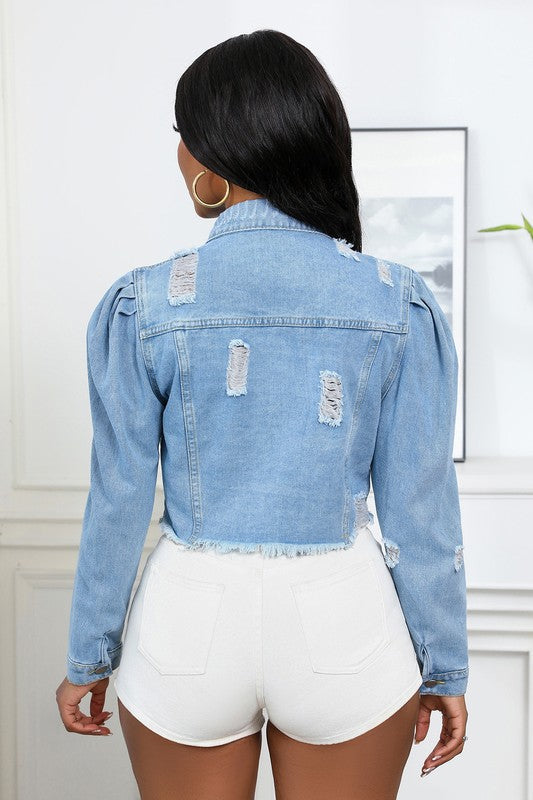 DENIM JACKET BLUE by By Claude | Fleurcouture