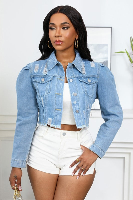 DENIM JACKET BLUE by By Claude | Fleurcouture