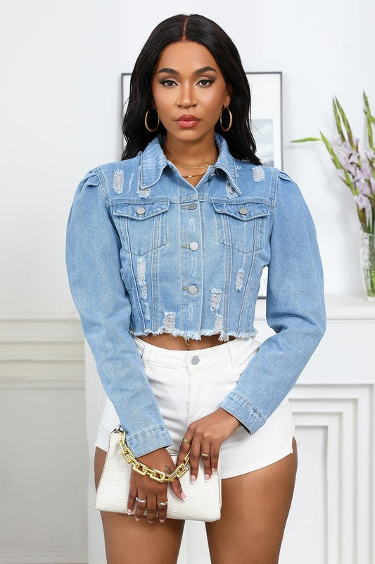 DENIM JACKET BLUE by By Claude | Fleurcouture