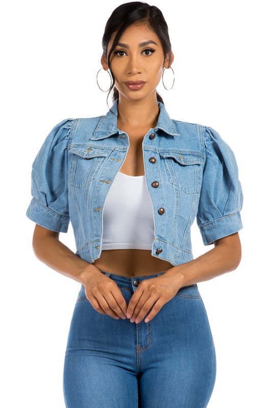 DENIM JACKET LIGHT BLUE by By Claude | Fleurcouture