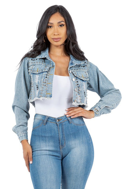 DENIM JACKET LIGHT BLUE S by By Claude | Fleurcouture