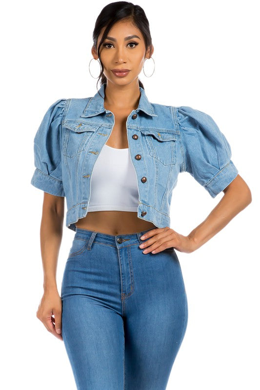 DENIM JACKET LIGHT BLUE S by By Claude | Fleurcouture