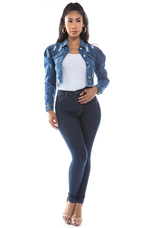 DENIM JACKET NAVY by By Claude | Fleurcouture