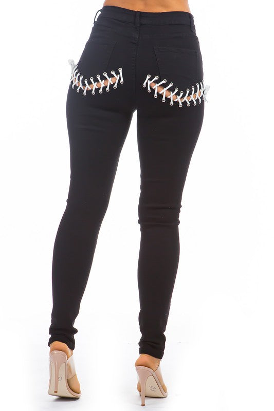 DENIM JEANS BLACK S by By Claude | Fleurcouture