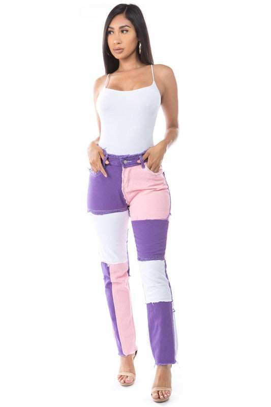 DENIM JEANS PINK S by By Claude | Fleurcouture