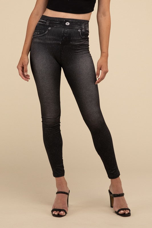 Denim Leggings by Lilou | Fleurcouture