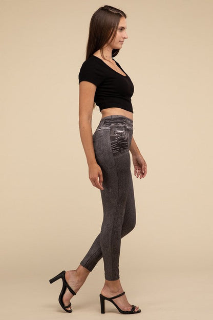 Denim Leggings by Lilou | Fleurcouture