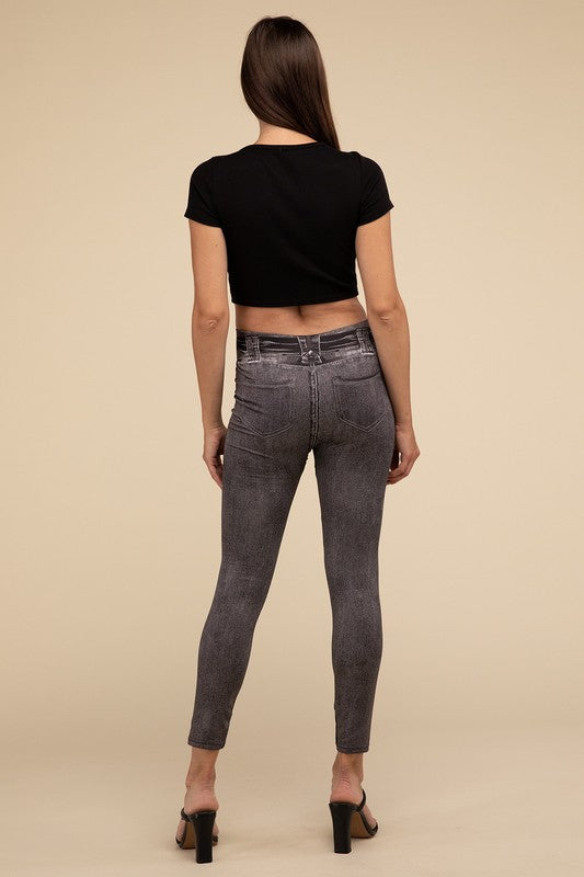 Denim Leggings by Lilou | Fleurcouture