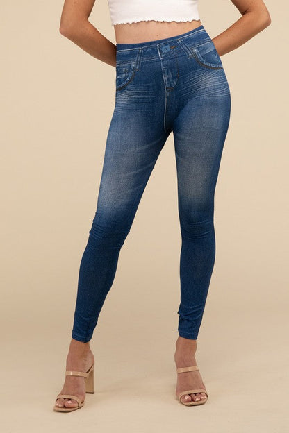 Denim Leggings by Lilou | Fleurcouture