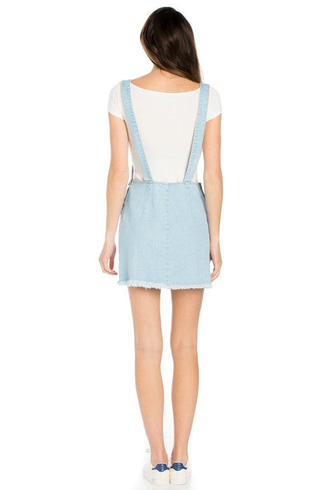 Denim Mini Skirt Overall by O2 Denim | Fleurcouture