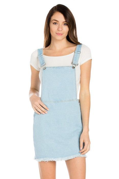 Denim Mini Skirt Overall by O2 Denim | Fleurcouture