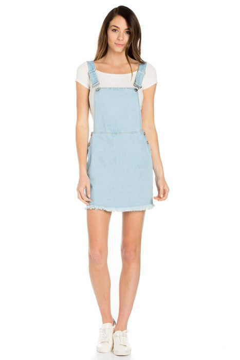 Denim Mini Skirt Overall by O2 Denim | Fleurcouture