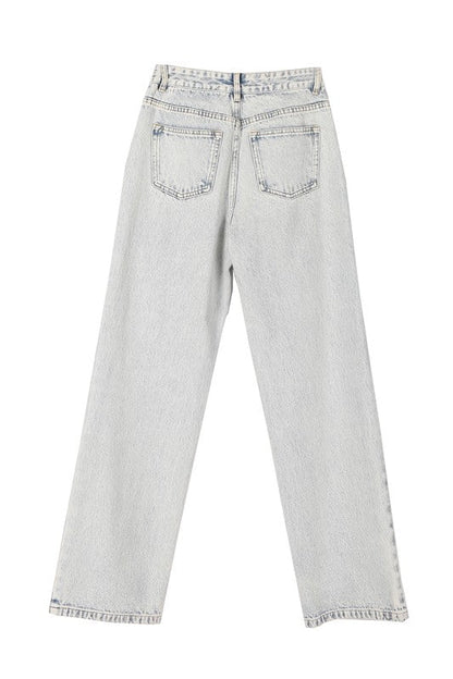 Denim Pant PALE BLUE by Lilou | Fleurcouture