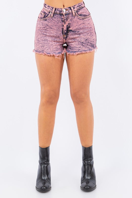 Denim Short in Mineral Pink Pink XL by GJG Denim | Fleurcouture