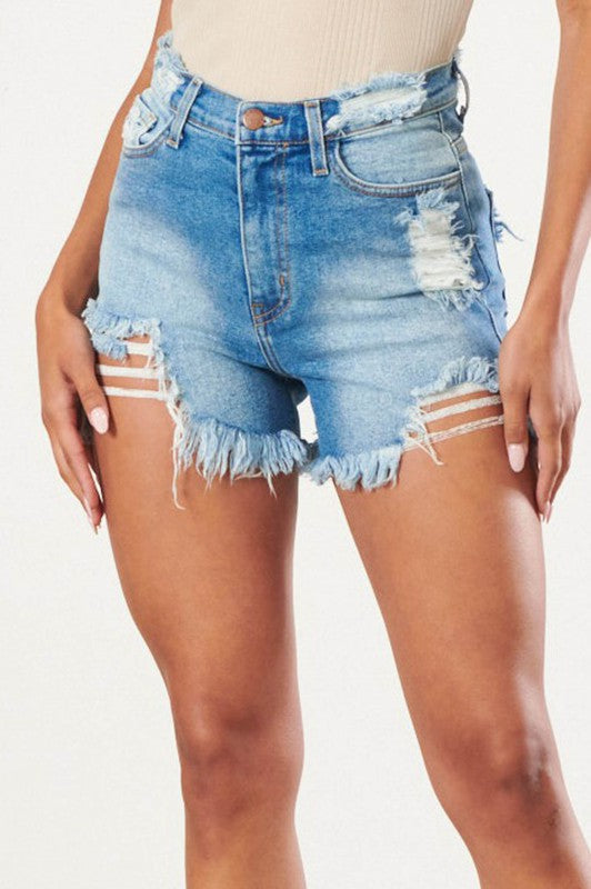 Denim Short Light Stone by Vibrant M.i.U | Fleurcouture