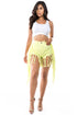 DENIM SHORT YELLOW S by By Claude | Fleurcouture