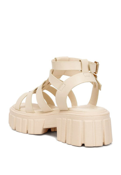 Dewey Recycled Faux Leather Gladiators by Rag Company | Fleurcouture