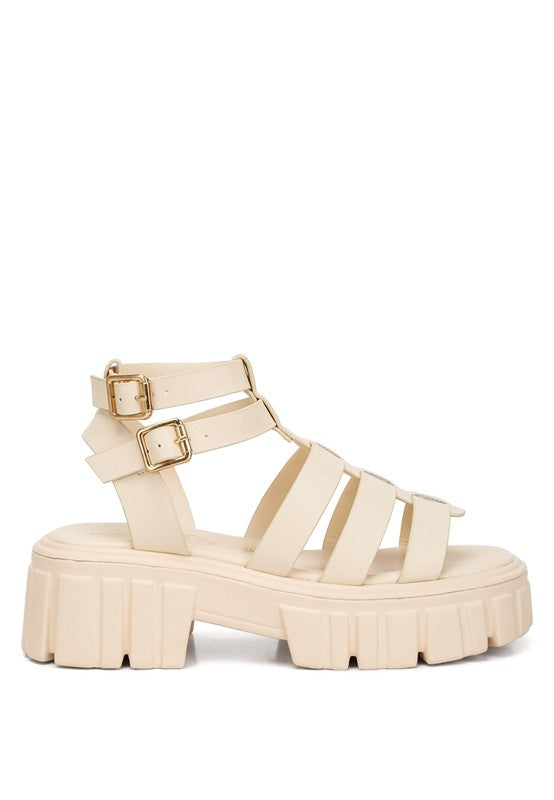 Dewey Recycled Faux Leather Gladiators by Rag Company | Fleurcouture