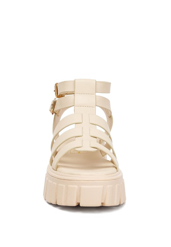 Dewey Recycled Faux Leather Gladiators by Rag Company | Fleurcouture